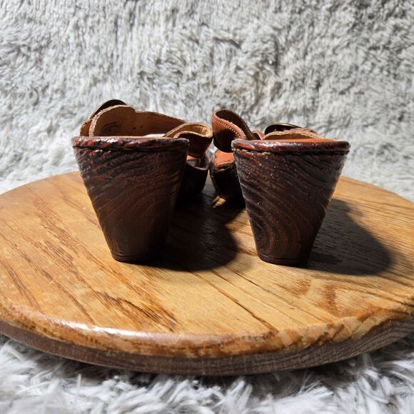 WINTER SALE Born Women 6/36.5 Retro Y2K Marisole Style Leather Open Heel Sandals - Picture 5 of 9